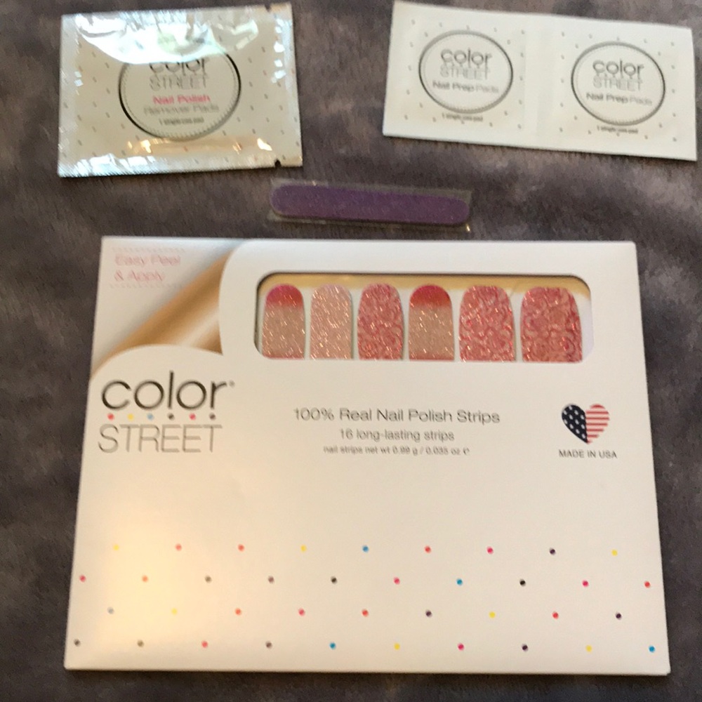 NWT Color Street Rose All Day Nail Polish Strips
